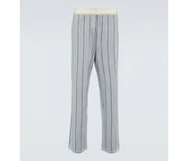 x The Elder Statesman - Pantaloni in cashmere a righe