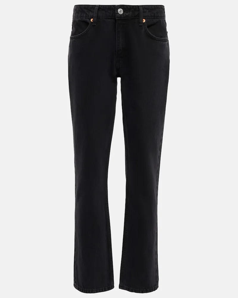 RE/DONE Jeans regular 70s a vita bassa Nero