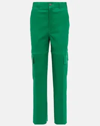 Stouls Pantaloni cargo Axel in pelle Verde