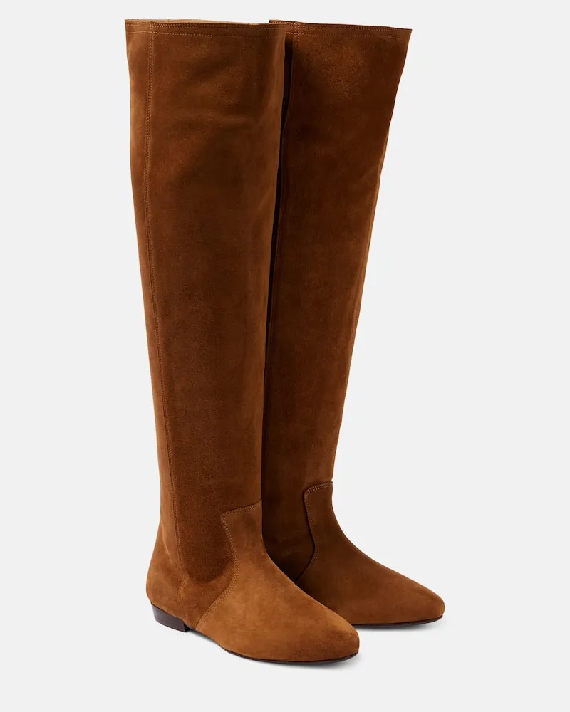 Isabel Marant Stivali Solya in suede Neutro