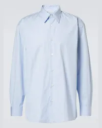 Dries van Noten Camicia in popeline di cotone Blu