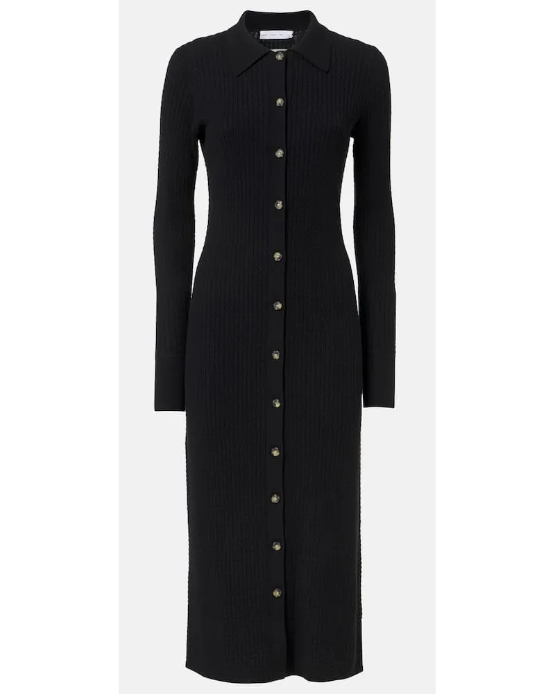 Proenza Schouler White Label - Abito midi Phillips in misto cotone Nero