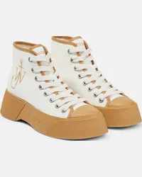 J.W.Anderson Sneakers alte in canvas Bianco