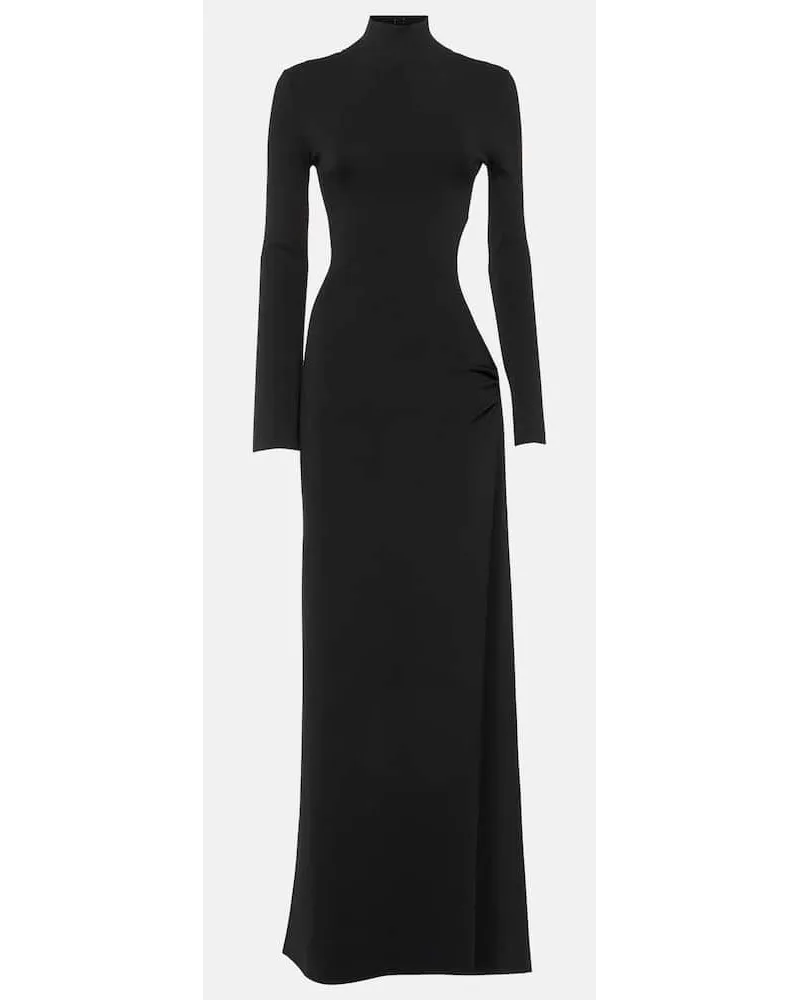 GALVAN Abito lungo Twisted Cindy con cut-out Nero