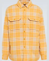 Burberry Camicia oversize a quadri Giallo