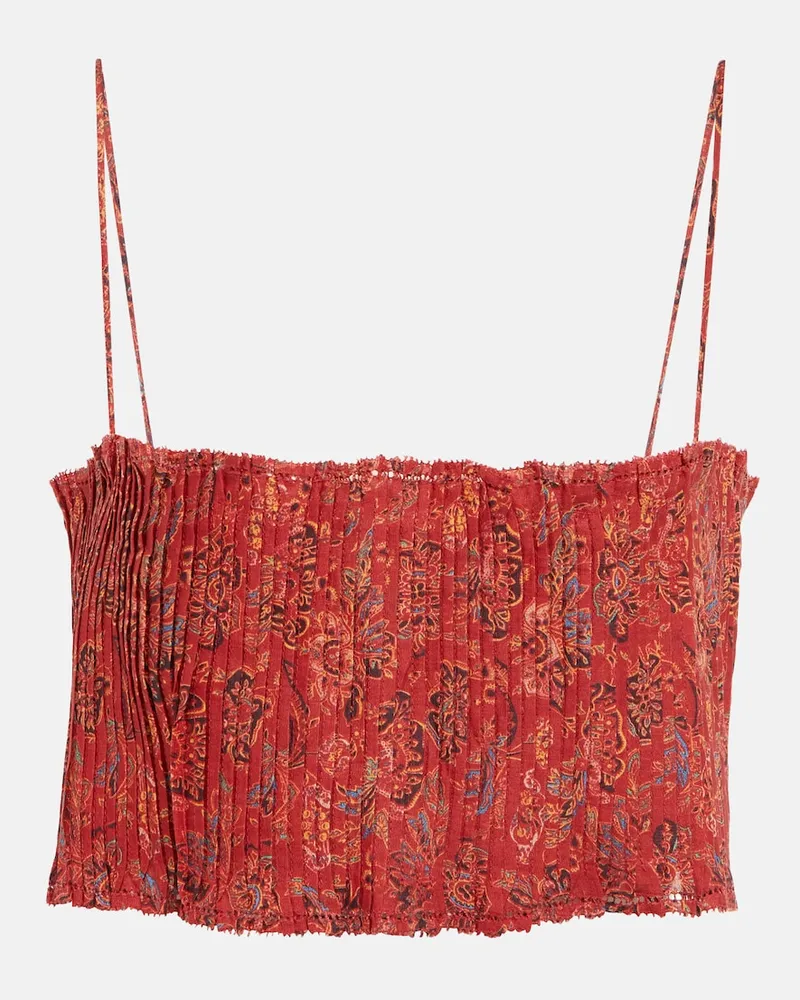SIR Top cropped Allegra in ramia con stampa Multicolore