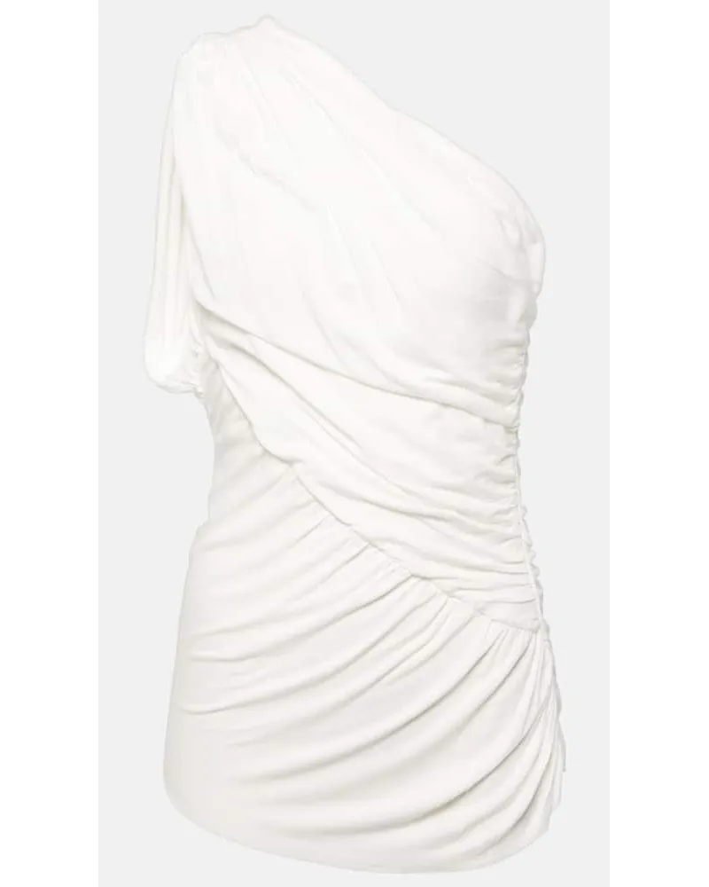 Rick Owens Top Lilies Amira in jersey drappeggiato Bianco