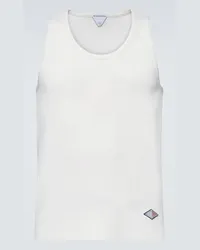 Bottega Veneta Tank top in cotone a coste Bianco