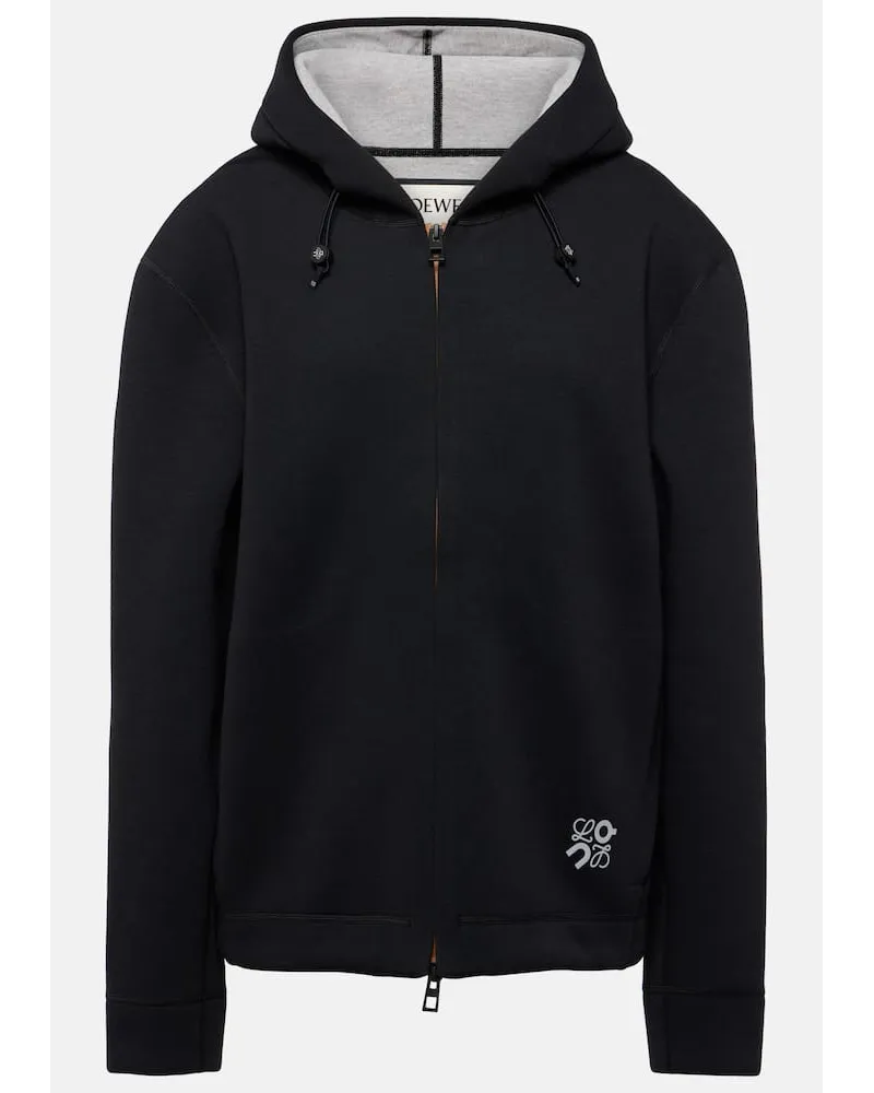Loewe x On - Felpa in cotone con cappuccio Nero