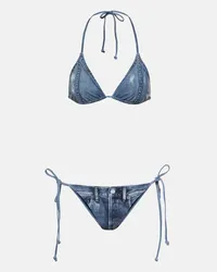 Acne Studios Bikini Eini con stampa Blu