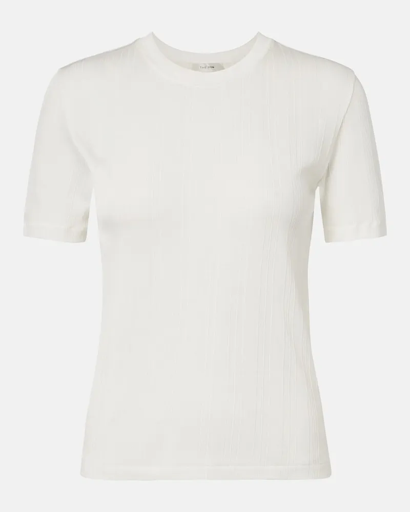 The Row T-shirt Etina in cotone a coste Bianco