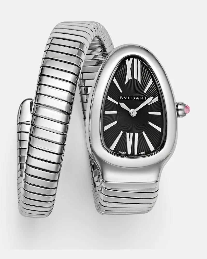 Bulgari Orologio Serpenti Tubogas da 35 mm in acciaio Argento