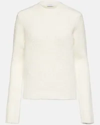 Gabriela Hearst Pullover Philippe in lana e seta bouclé Bianco