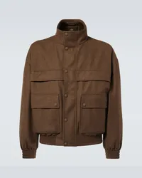 Loro Piana Bomber Tristar in lana e cashmere Marrone