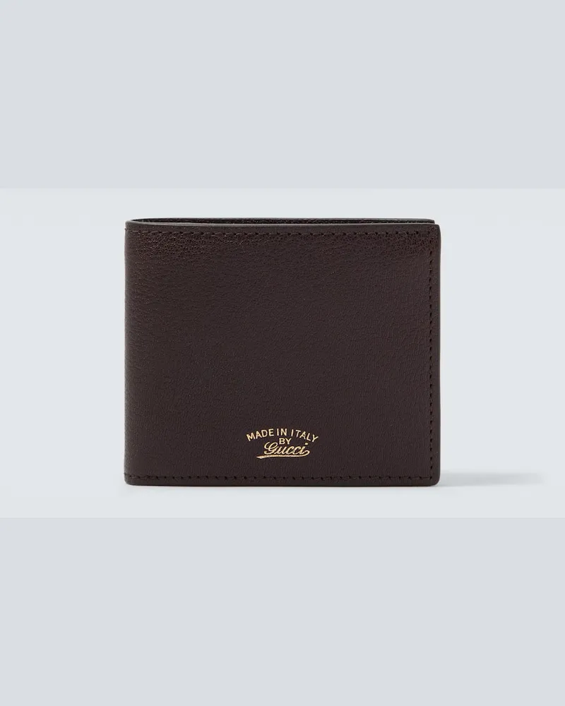 Gucci Portafoglio Lira in pelle Marrone