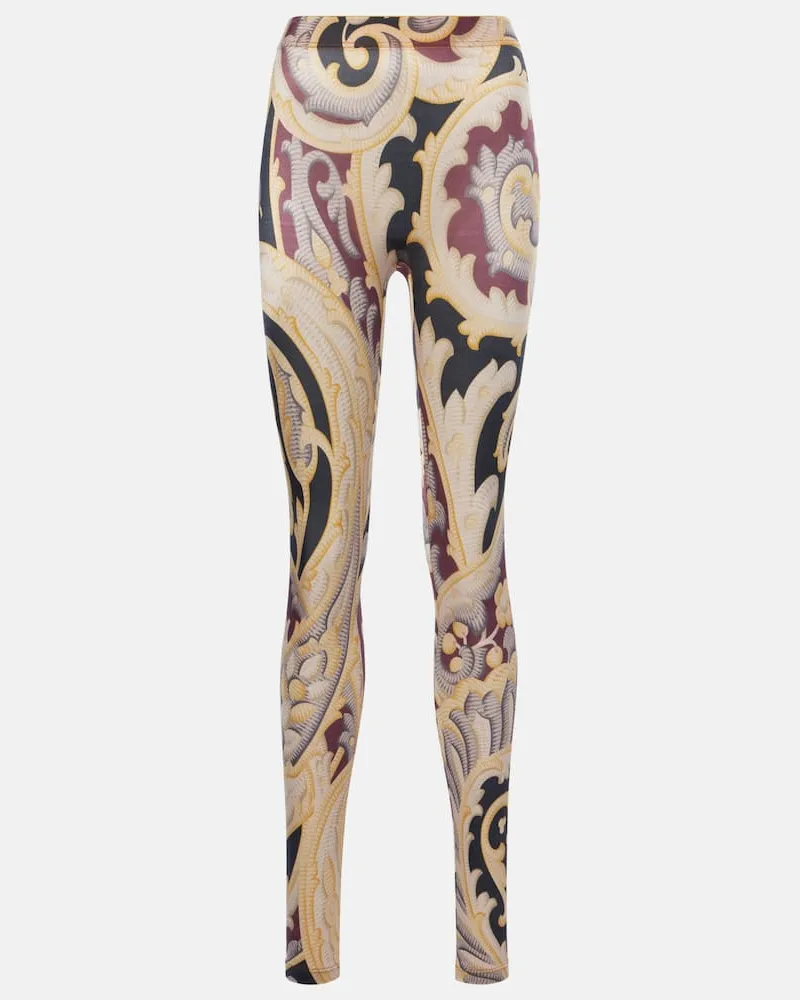 Wolford x Etro - Leggings Baroque paisley Grigio