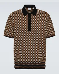 Burberry Polo in maglia a quadri Marrone