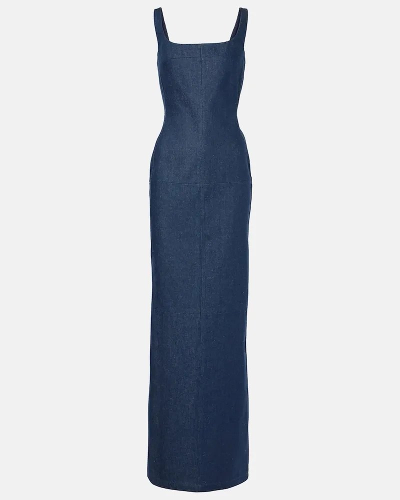 Jacquemus Abito lungo di jeans Spoglio Blu