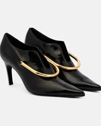 Jil Sander Pumps in pelle con decorazioni Nero