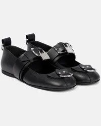 J.W.Anderson Ballerine Lock in pelle Nero