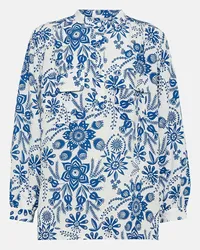 A.P.C. Blusa Aubrey in misto lino con stampa Multicolore