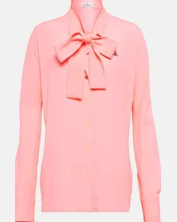 Vivienne Westwood Blusa in crêpe con lavallière Rosa