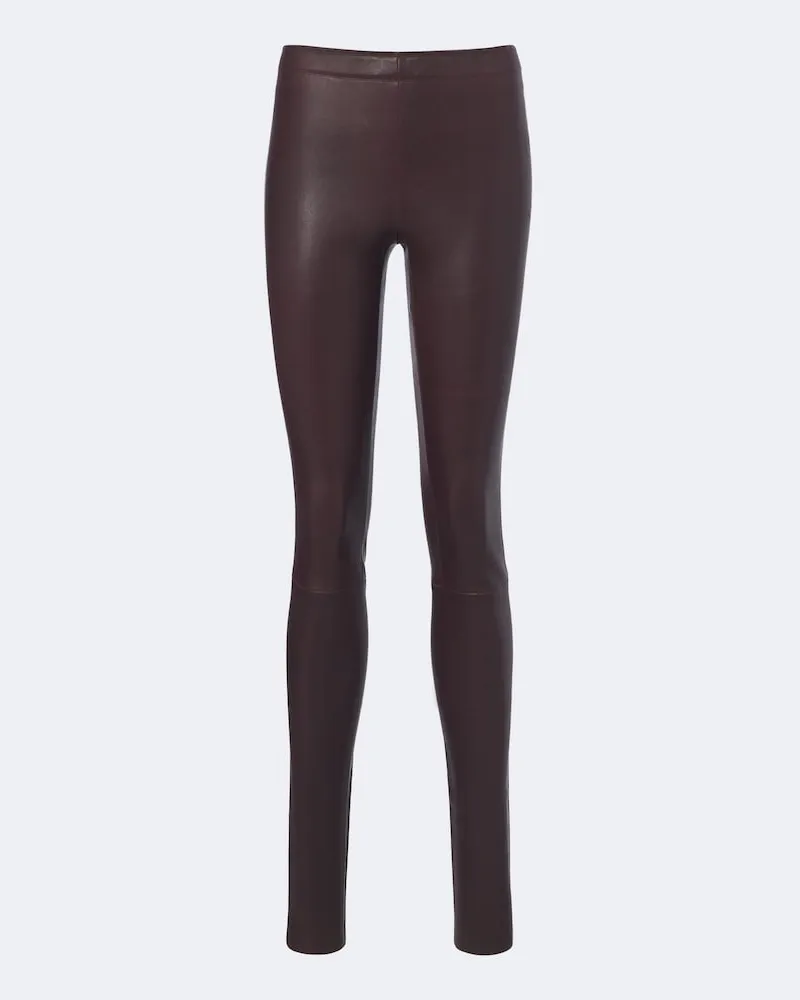 Stouls Leggings Carolyn in pelle Borgogna