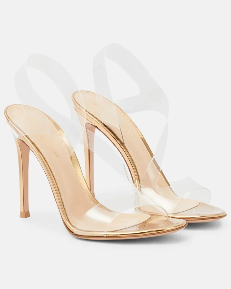 Gianvito Rossi Sandali Metropolis 105 in PVC Oro