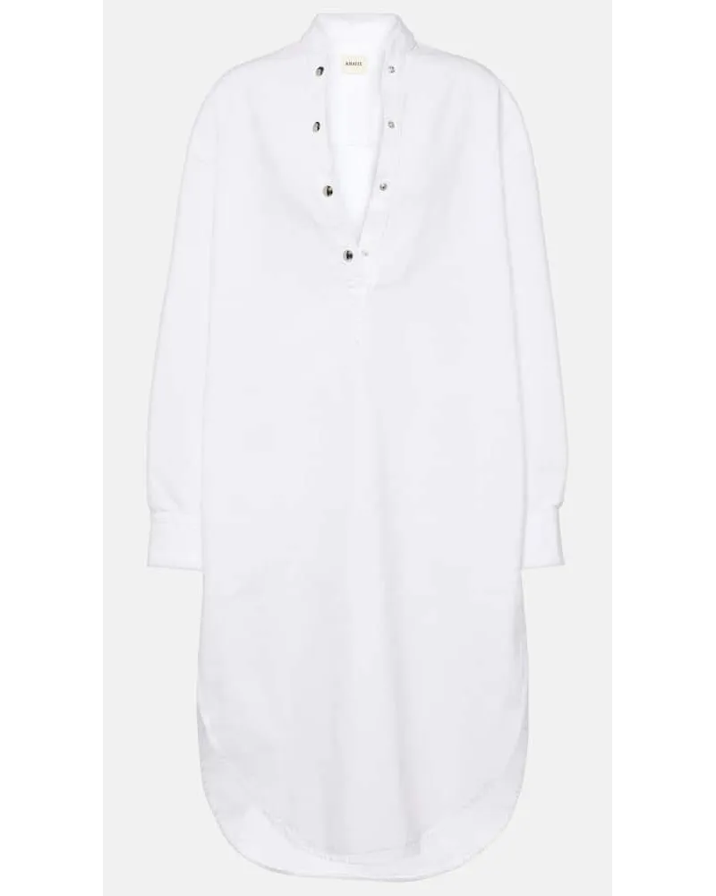 KHAITE Abito chemisier Seffi in cotone Bianco