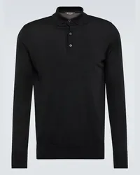 Loro Piana Polo in lana vergine Nero