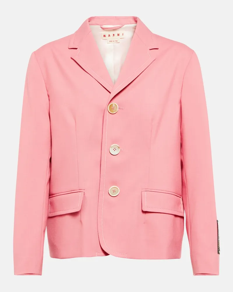 Marni Giacca sartoriale in lana vergine Rosa