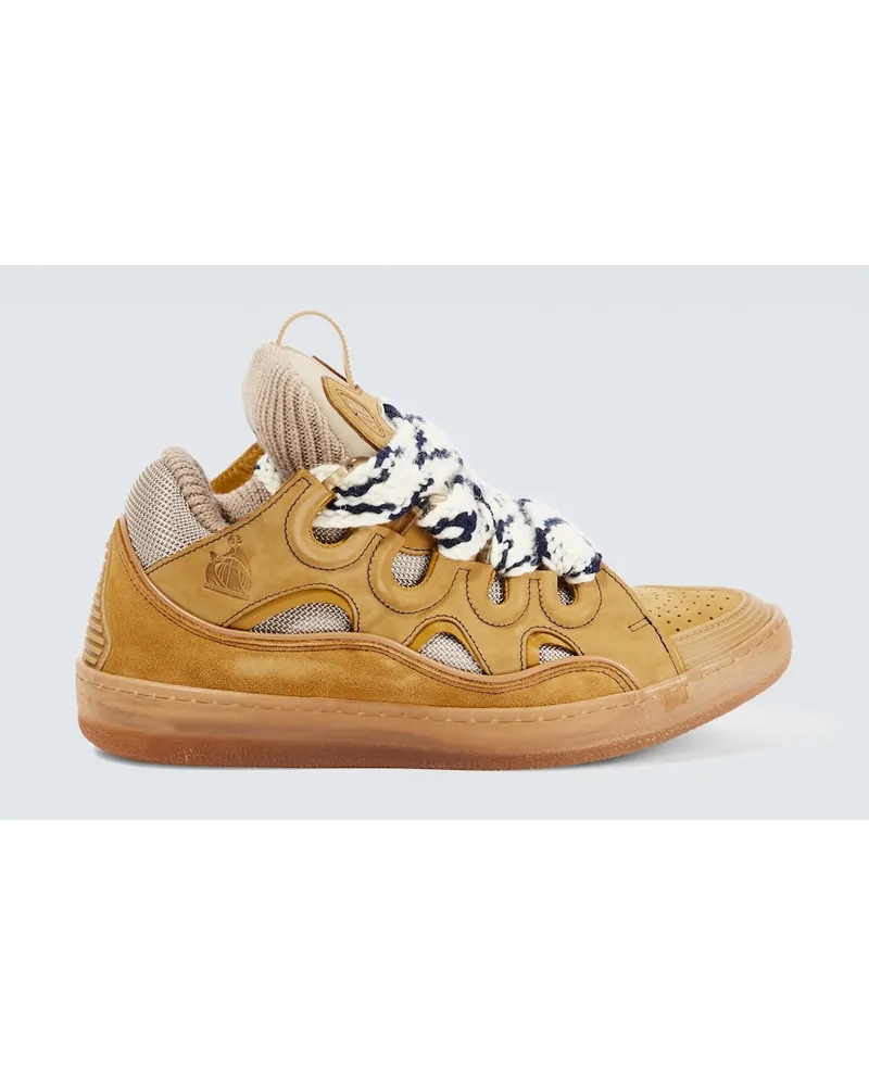 Lanvin Sneakers Curb in suede Beige