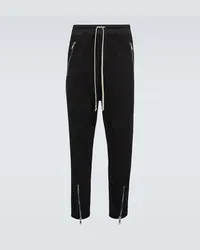 Rick Owens Pantaloni sportivi in cotone Nero