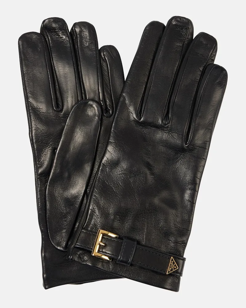 Prada Guanti in pelle Nero