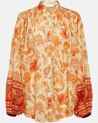 Zimmermann Blusa Junie in ramia con stampa Multicolore