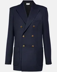 AMI Paris Blazer doppiopetto in lana vergine Blu