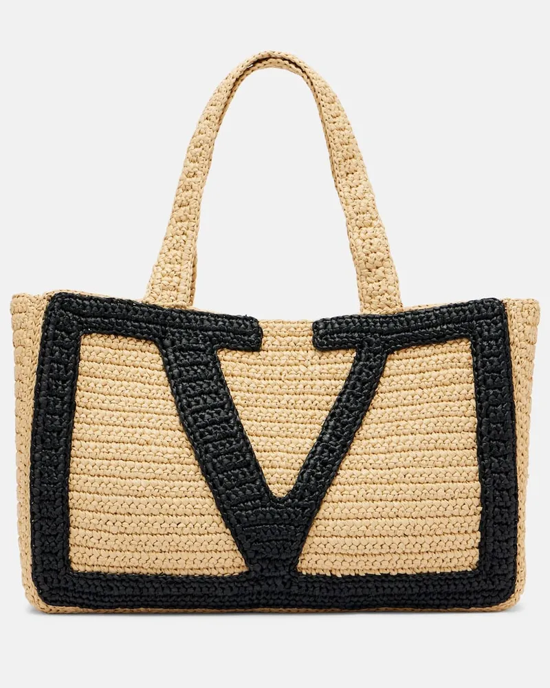 Valentino Garavani Borsa Viva Superstar Large in crochet Beige