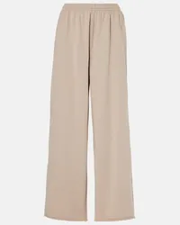 Acne Studios Pantaloni sportivi in cotone con logo Beige