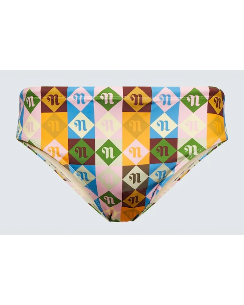 Nanushka Costume da bagno Finn con stampa Multicolore