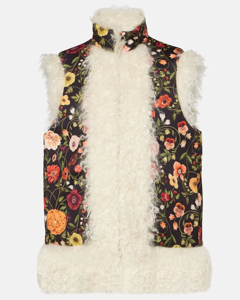 La DoubleJ Gilet Folk con pelliccia sintetica Nero