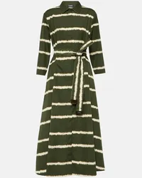 Max Mara Abito midi Olanda in cotone a righe Verde