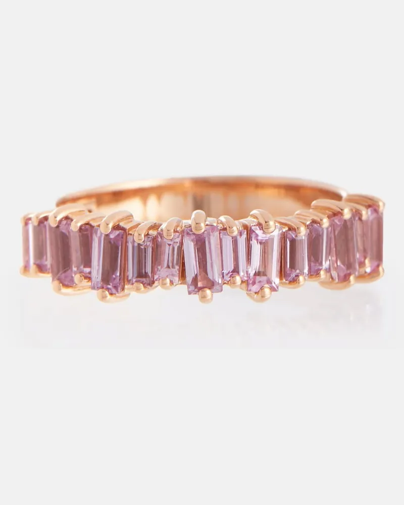 Suzanne Kalan Anello in oro rosa 18kt con zaffiri Rosa