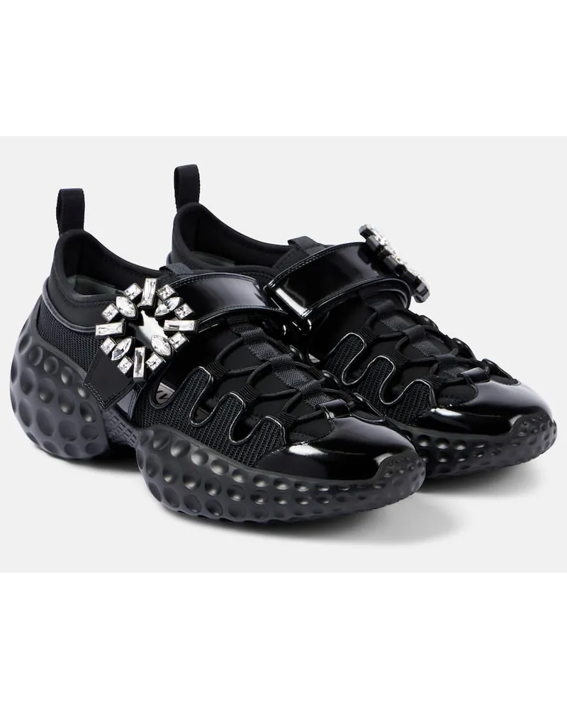 Roger Vivier Sneakers Viv' Run con cristalli Nero