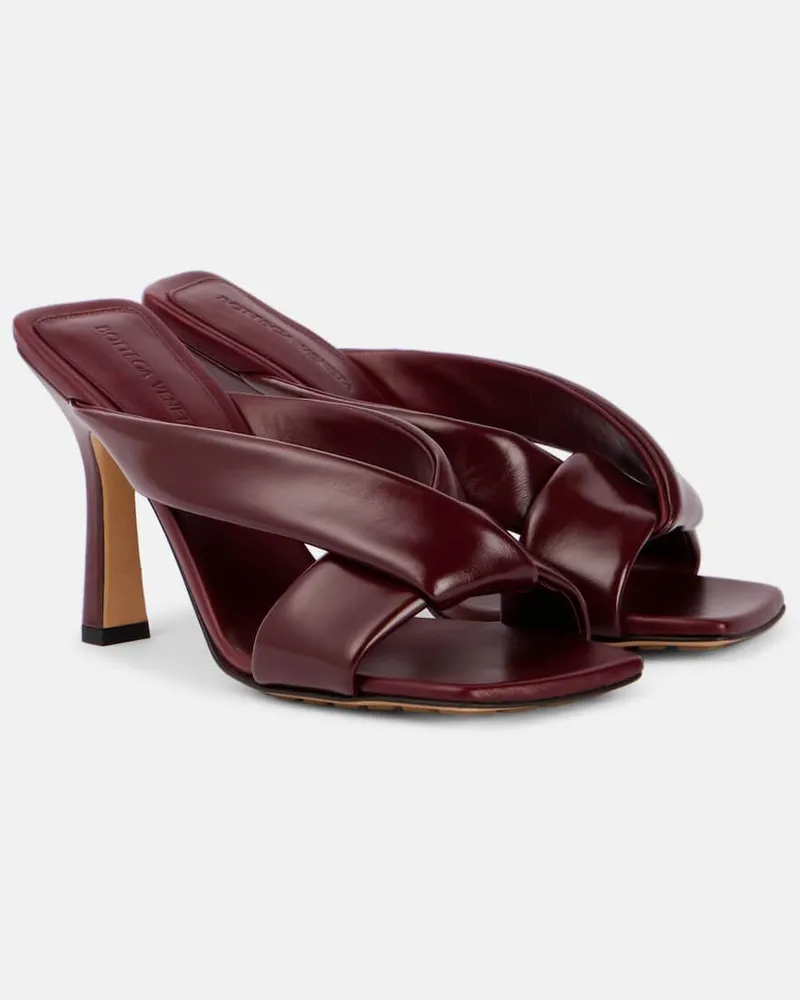 Bottega Veneta Sandali Riva 90 in pelle Borgogna