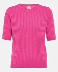 Jardin des Orangers Top in maglia a coste di cashmere Rosa