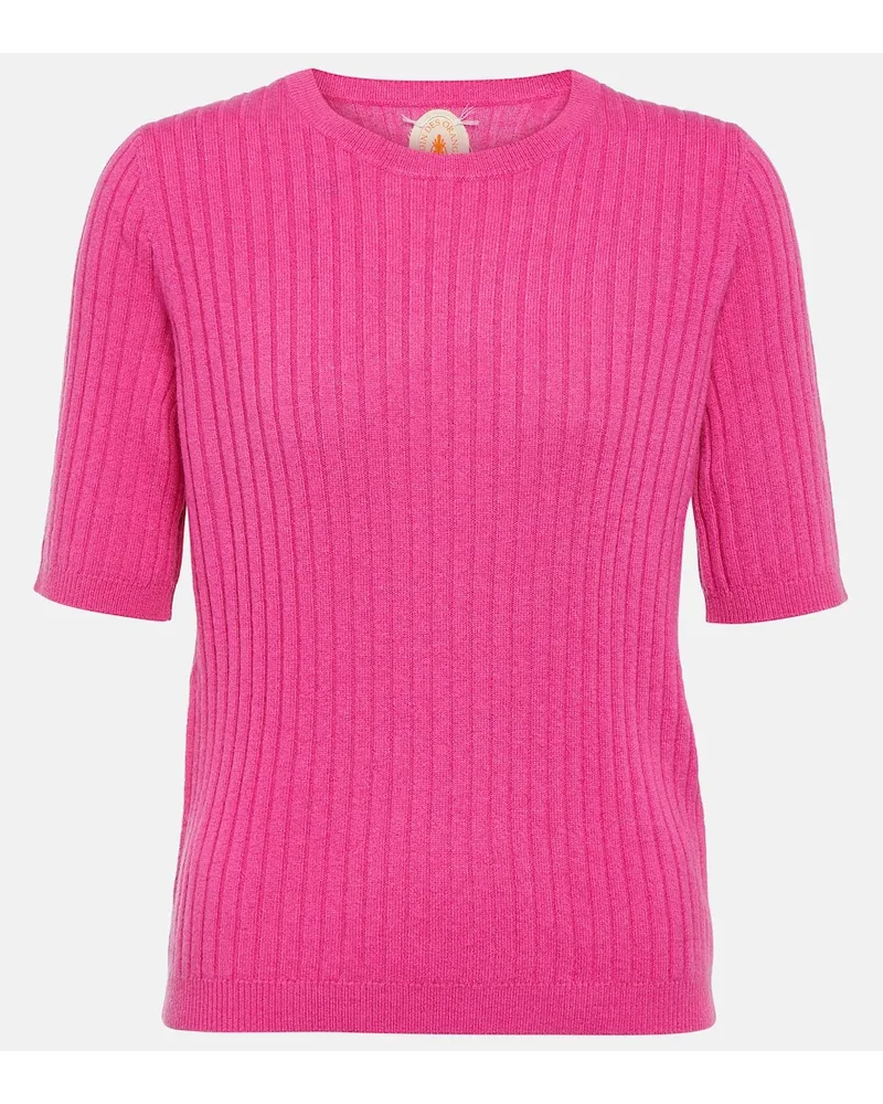 Jardin des Orangers Top in maglia a coste di cashmere Rosa