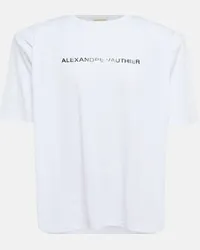 Alexandre Vauthier T-shirt in jersey di cotone con logo Nero