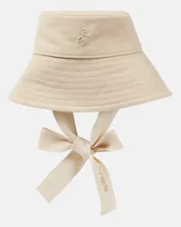 RUSLAN BAGINSKIY Cappello da pescatore Monogram in cotone Beige