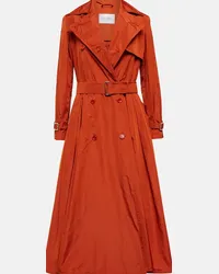 Max Mara Trench Tubinga in taffetà di seta Arancione