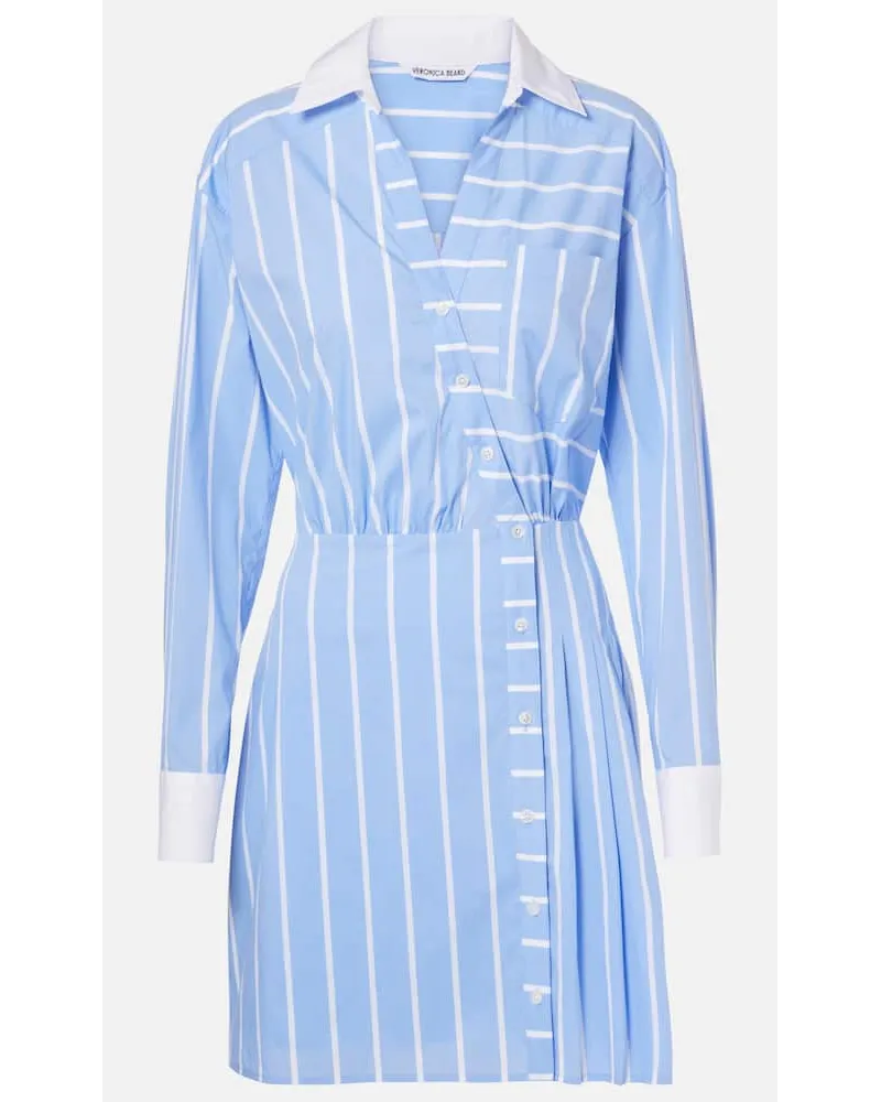 Veronica Beard Abito chemisier Poppe in misto cotone Blu